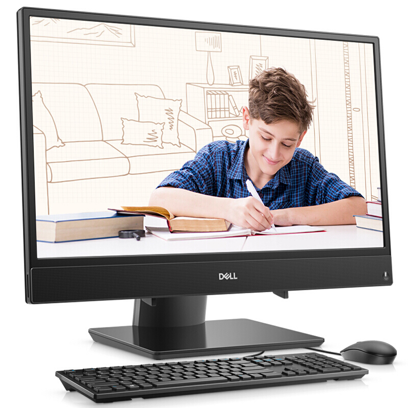 戴尔(dell)灵越3280 一体机电脑 i3-8145u 黑色 8g内存 256g固态 21.