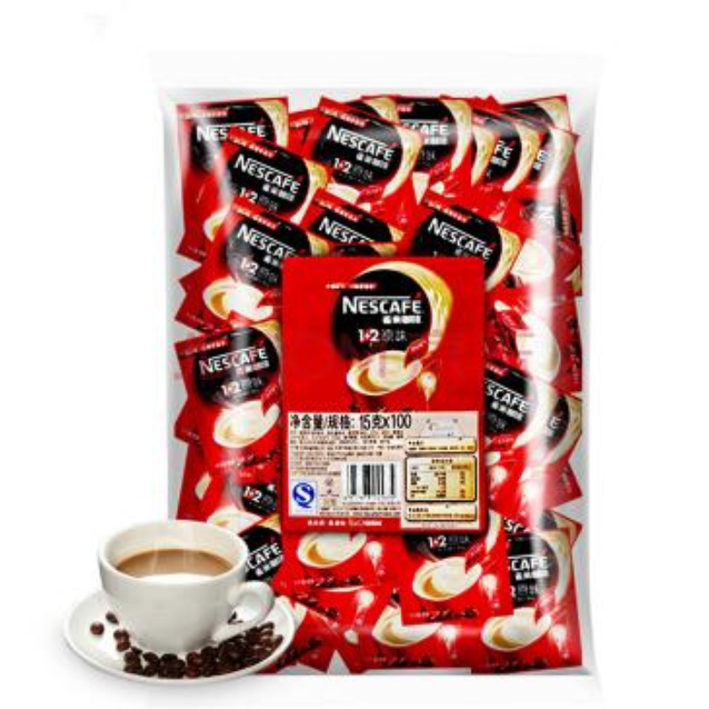 雀巢（Nestle）1+2原味速溶咖啡15gx100方包