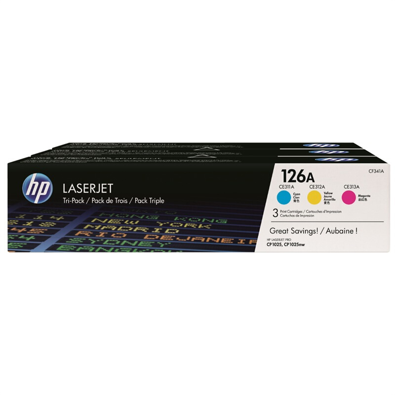 惠普（HP）适配LaserJet CP1025 彩色硒鼓CE311-313A 126A（适用于M175a/M175nw/M275）